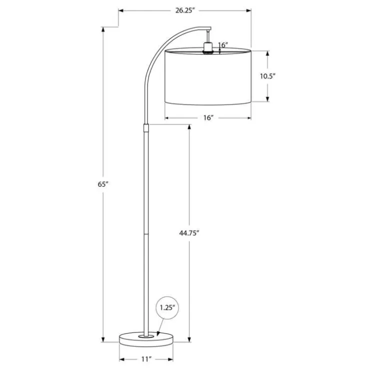 Monarch 65"H Metal Floor Lamp Gold Best