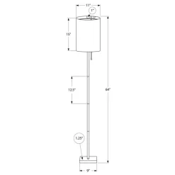 Monarch 64"H Metal Floor Lamp Black Outlet