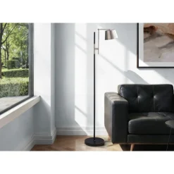 Monarch 65"H Metal Floor Lamp Black Clearance