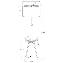 Monarch 63"H Metal Floor Lamp with USB Ports Gold Discount
