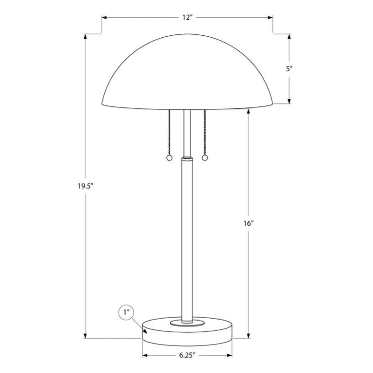 Monarch 20"H Metal Table Lamp Silver Online