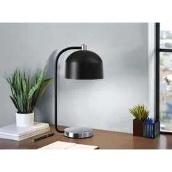 Monarch 18"H Metal Table Lamp Black Sale