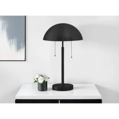 Monarch 20"H Metal Table Lamp Black