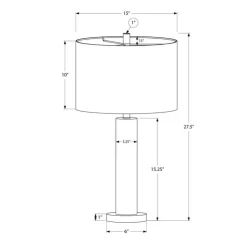 Monarch 28"H Metal Table Lamp Black Outlet