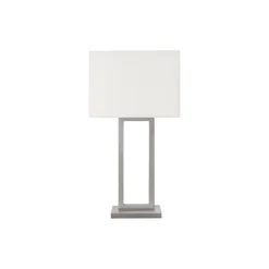 Monarch 28"H Metal Table Lamp with USB Port Silver Hot