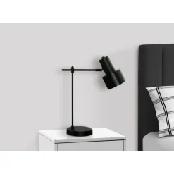 Monarch 21"H Metal Table Lamp with USB Ports Black Sale