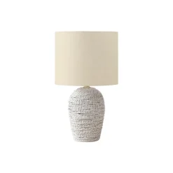 Monarch 17"H Rattan Table Lamp White Outlet