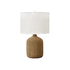 Monarch 23"H Rattan Table Lamp Brown Best