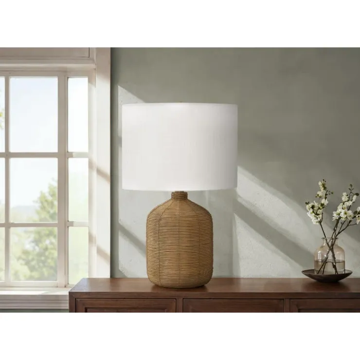 Monarch 23"H Rattan Table Lamp Brown Best
