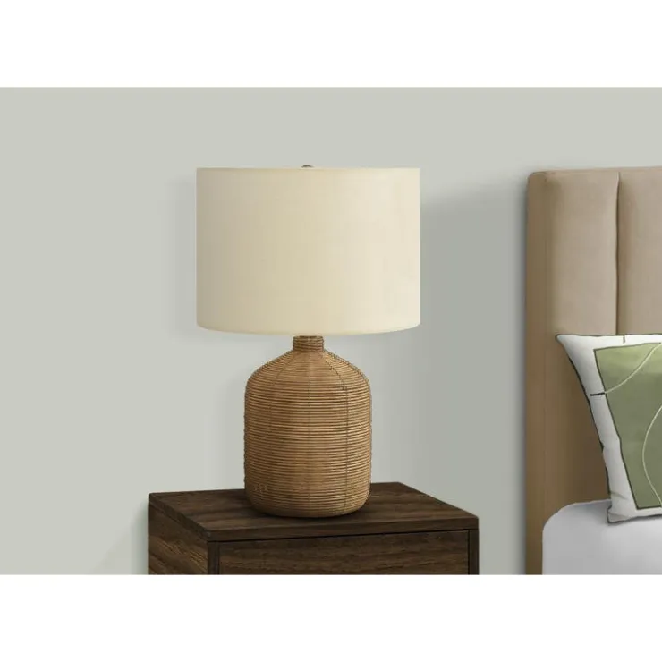 Monarch 23"H Rattan Table Lamp Brown Best
