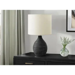 Monarch 17"H Resin Table Lamp Grey Clearance