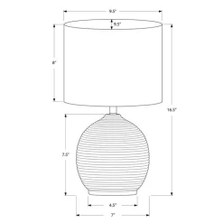 Monarch 16"H Resin Table Lamp Black