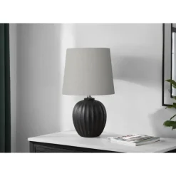 Monarch 19"H Resin Table Lamp Black