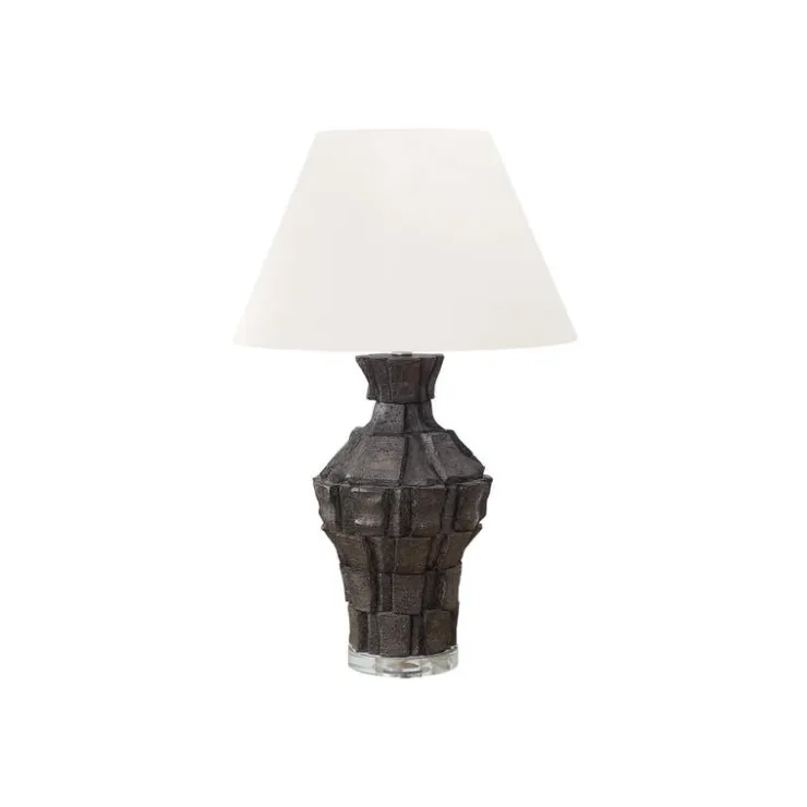 Monarch 28"H Resin Table Lamp Black Discount