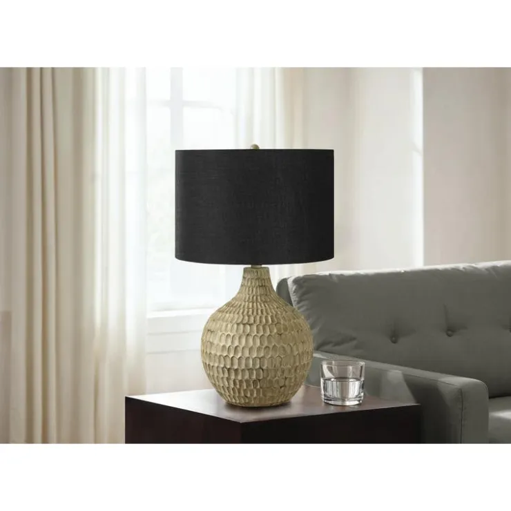 Monarch 25"H Resin Table Lamp Brown