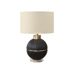 Monarch 26"H Resin Table Lamp Black