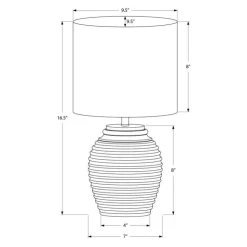 Monarch 17"H Resin Table Lamp Black Outlet