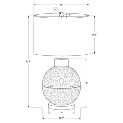 Monarch 26"H Resin Table Lamp Brown