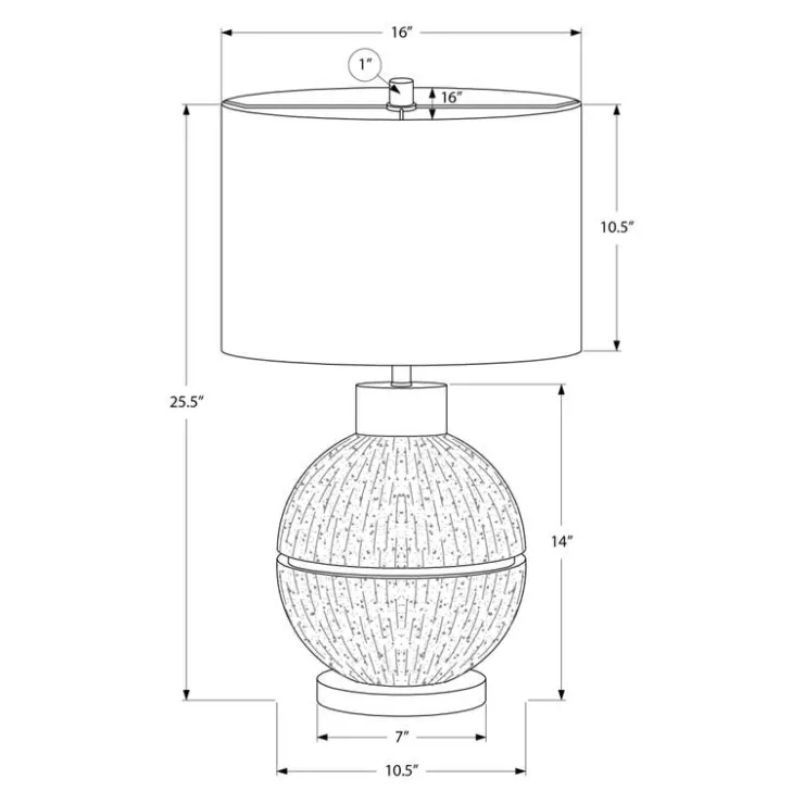 Monarch 26"H Resin Table Lamp Brown
