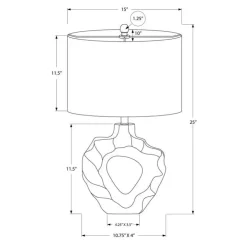 Monarch 25"H Resin Table Lamp Cream Outlet
