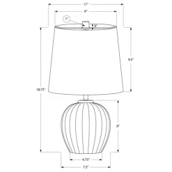 Monarch 19"H Resin Table Lamp Grey