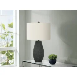 Monarch 24"H Resin Table Lamp Black
