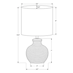 Monarch 16"H Resin Table Lamp White New