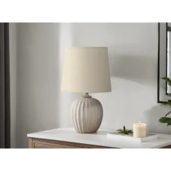 Monarch 19"H Resin Table Lamp Beige Discount