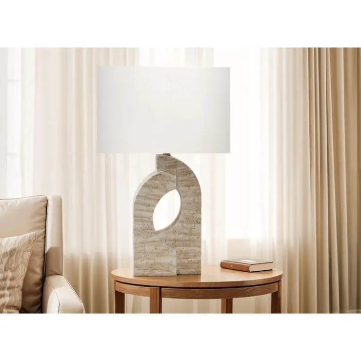 Monarch 28"H Resin Table Lamp Beige New