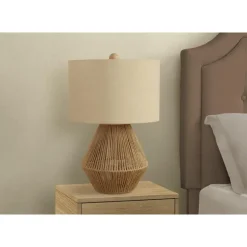 Monarch 22"H Rope Table Lamp Brown Clearance