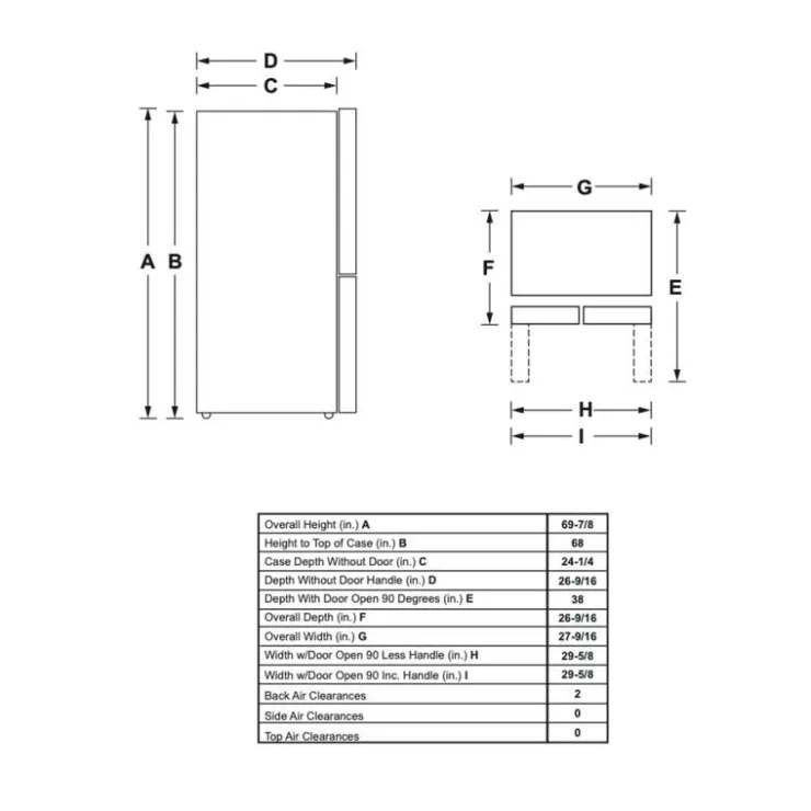 Haier 14,5 Cu Ft 28 In Refrigerator Bottom Freezer, French door - QJS15HYRFS Stainless Steel Outlet