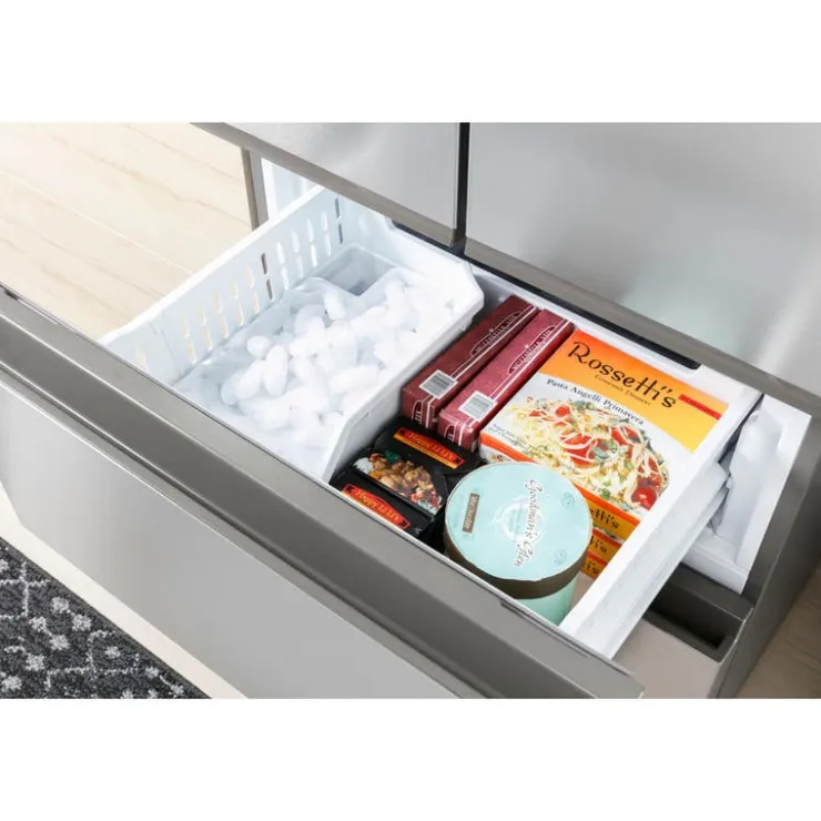 Haier 14,5 Cu Ft 28 In Refrigerator Bottom Freezer, French door - QJS15HYRFS Stainless Steel Outlet