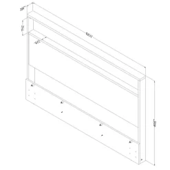 Meubles South Shore Headboard With Storage Shelf (54