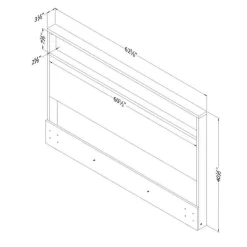 Meubles South Shore Headboard With Storage Shelf 54/60'' - South Shore PURE WHITE Outlet