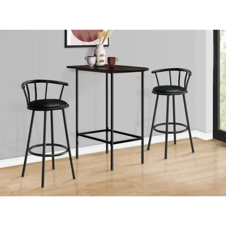 Monarch Home bar - 24"x 36"/ / black metal spacesaver - Espresso Sale