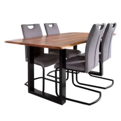 67-Inch Table with 4 Chairs - Grey Online