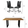 67-Inch Table with 4 Chairs - Black Outlet