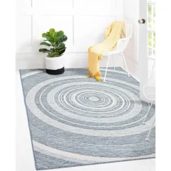 Indoor or Outdoor Rug - 7 x 10 Blue Hot