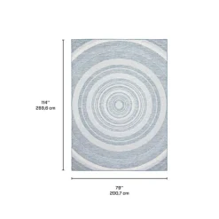 Indoor or Outdoor Rug - 7 x 10 Blue Hot