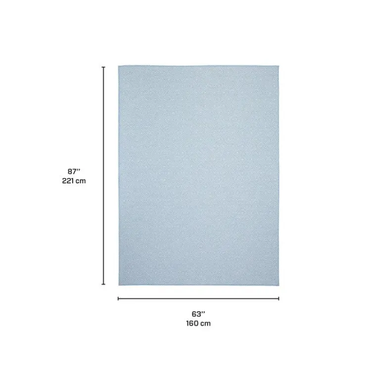 Indoor or Outdoor Rug - 5 x 7 Light Blue New