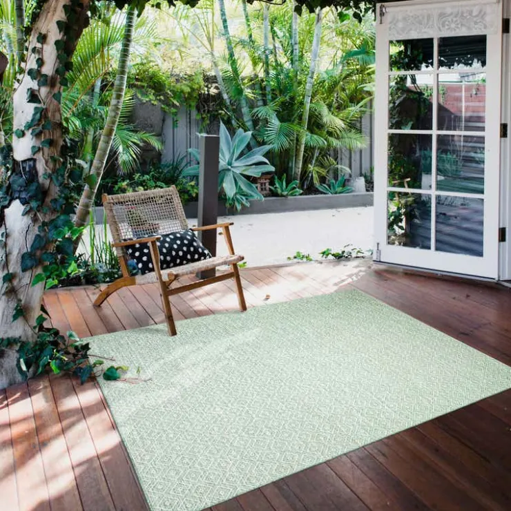 Indoor or Outdoor Rug - 7 x 10 Mint Green Best