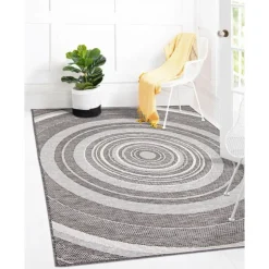 Indoor or Outdoor Rug - 5 x 7 Grey Outlet