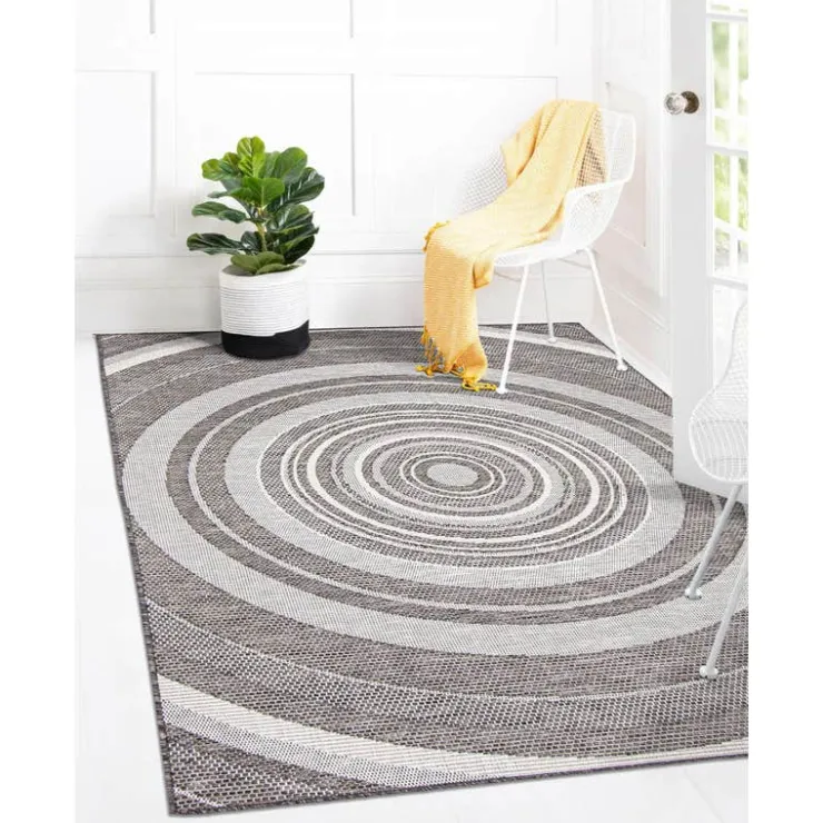 Indoor or Outdoor Rug - 5 x 7 Grey Outlet