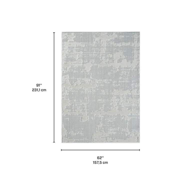 Indoor or Outdoor Rug - 5 x 8 Grey New