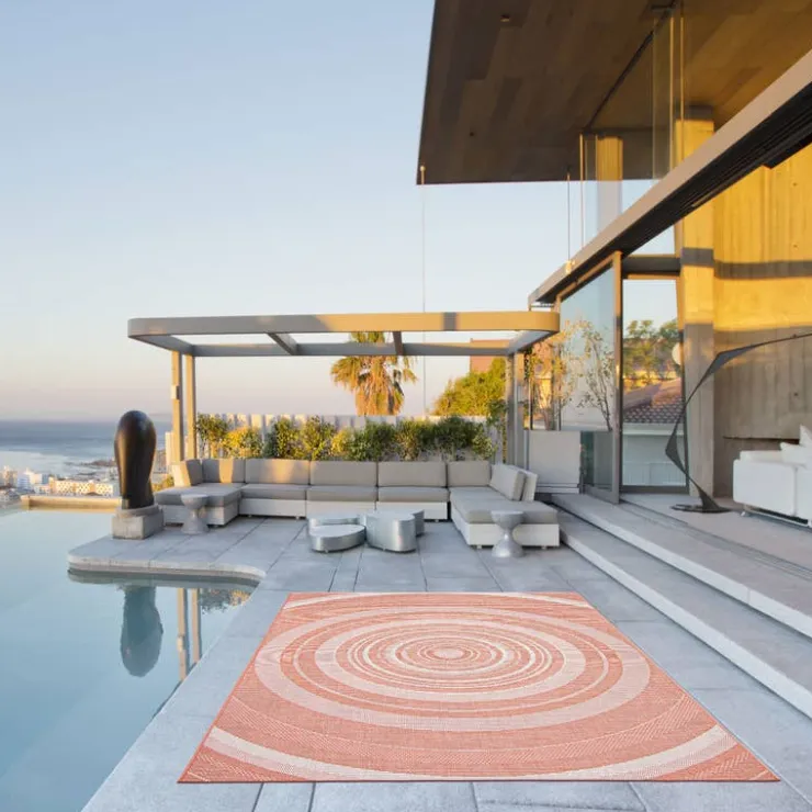 Indoor or Outdoor Rug - 5 x 7 Coral Outlet
