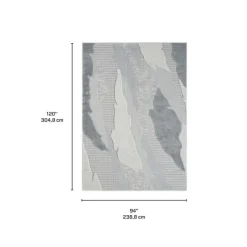 Indoor or Outdoor Rug - 8 x 10 Grey/Blue Sale