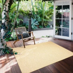 Indoor or Outdoor Rug - 7 x 10 Gold Outlet