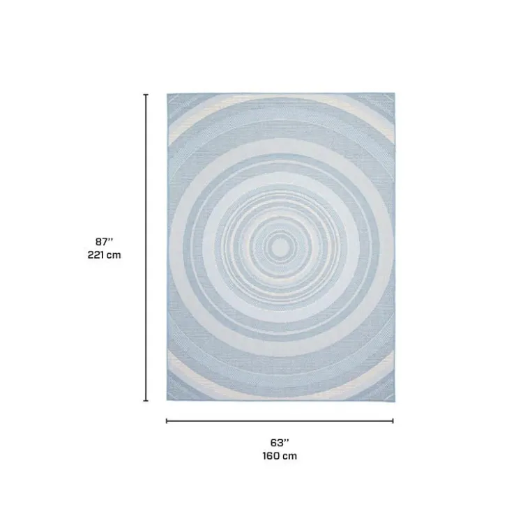 Indoor or Outdoor Rug - 5 x 7 Light Blue