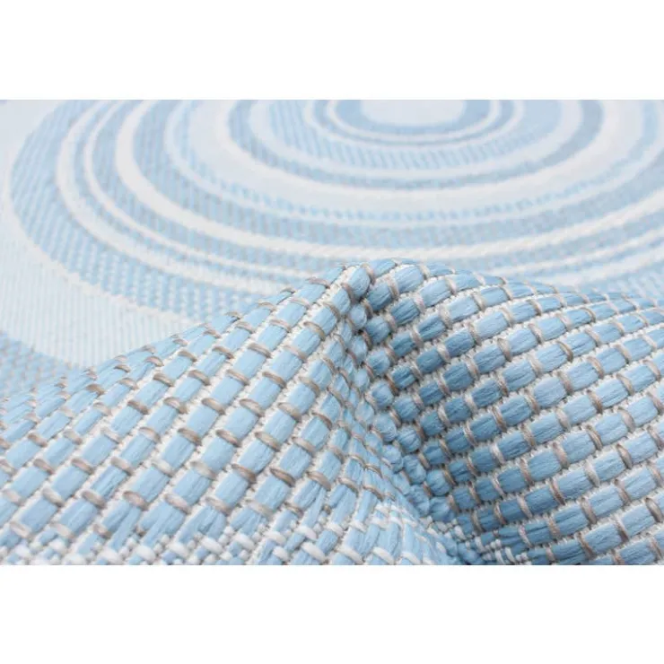 Indoor or Outdoor Rug - 5 x 7 Light Blue