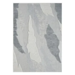 Indoor or Outdoor Rug - 5 x 8 Grey/Blue Discount